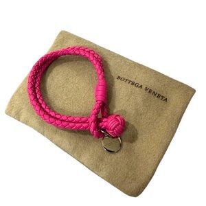 *GIFTABLE* BOTTEGA VENETA - Pink Entrecciato Bracelet - Size 7